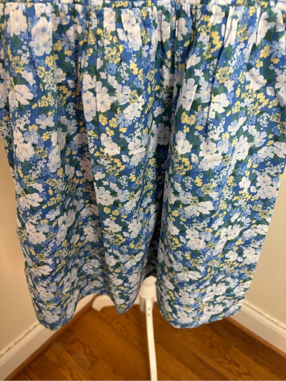 Janie and Jack Natalie Floral Smocked Bubble Sleeve Dress Lapis Floral Size 10